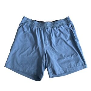 Rhone Mako Shorts Men Large Blue 7 Inseam Lined Athletic Gym